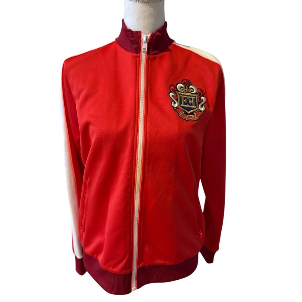 ESCADA Sport Logo Crest Zippered Track Jacket Red S